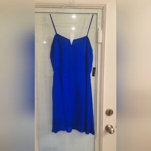 NWT Express Cobalt Blue Medium Adjustable Dress